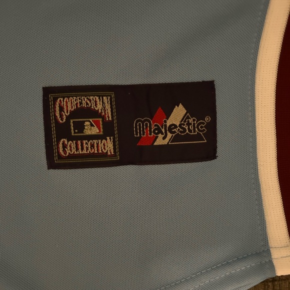 Majestic Authentic Philadelphia Phillies Chase Utley Cooperstown Jersey Men’s M - Picture 3 of 5